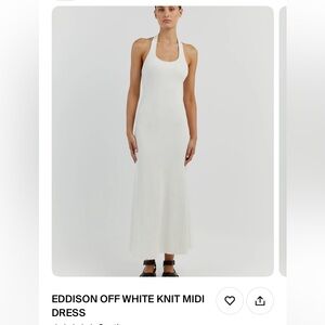 DISSH white ribbed midi dress